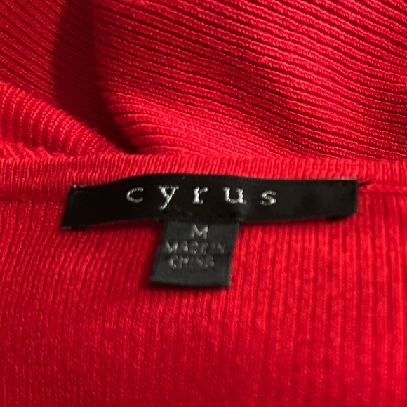 Cyrus Vibrant Red Sweetheart Knit Top - Picture 3 of 4